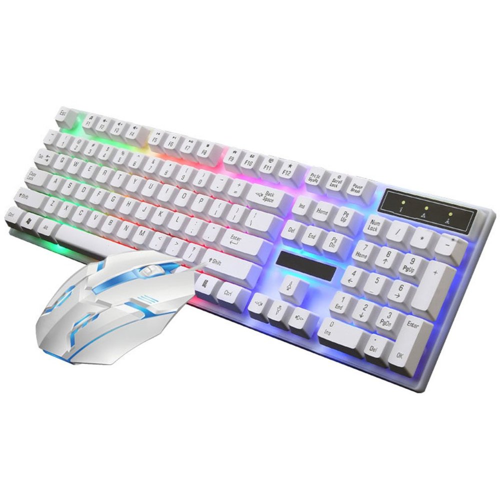 Wired luminous keyboard and mouse set usb key mouse set